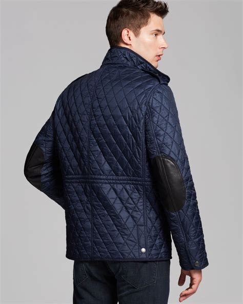 burberry blue quilted jacket|burberry quilted jacket men.